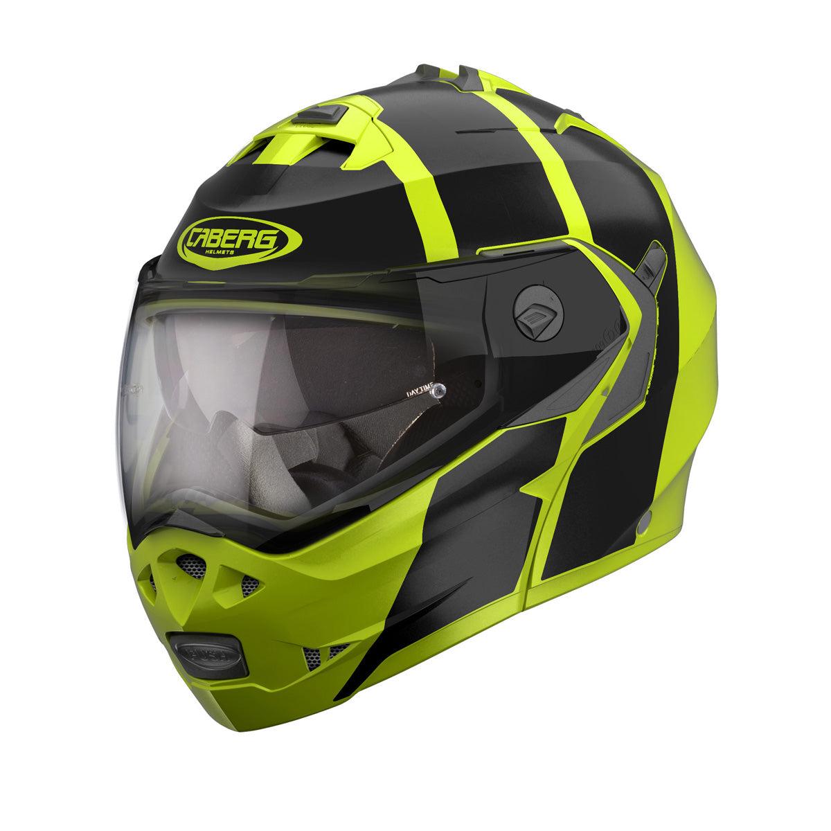 CABERG Duke 2 Impact Yellow Fluo Black Flip Up Motorcycle Helmet