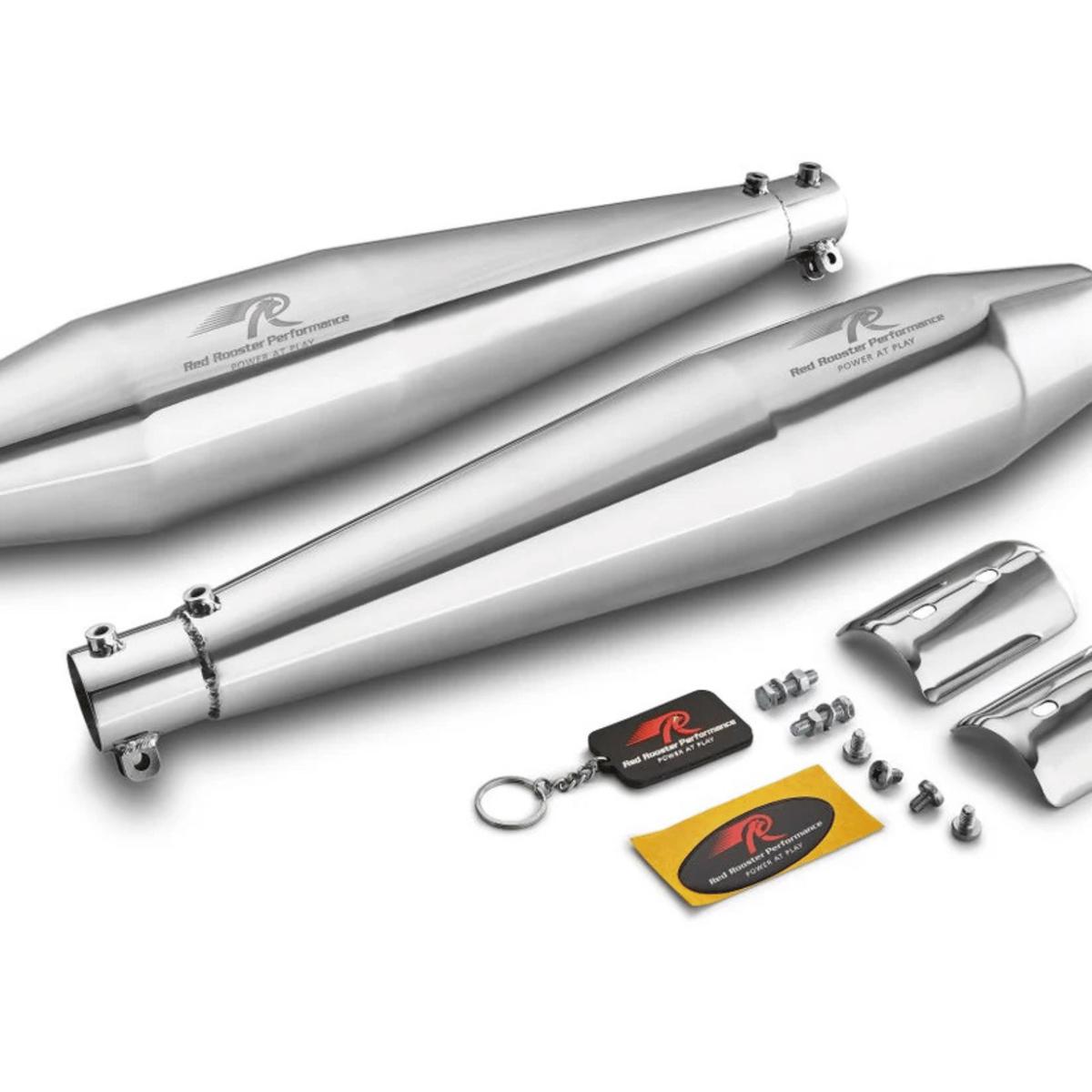 Red Rooster Performance Stellar Exhaust for Royal Enfield Shotgun 650 - Silver Matte