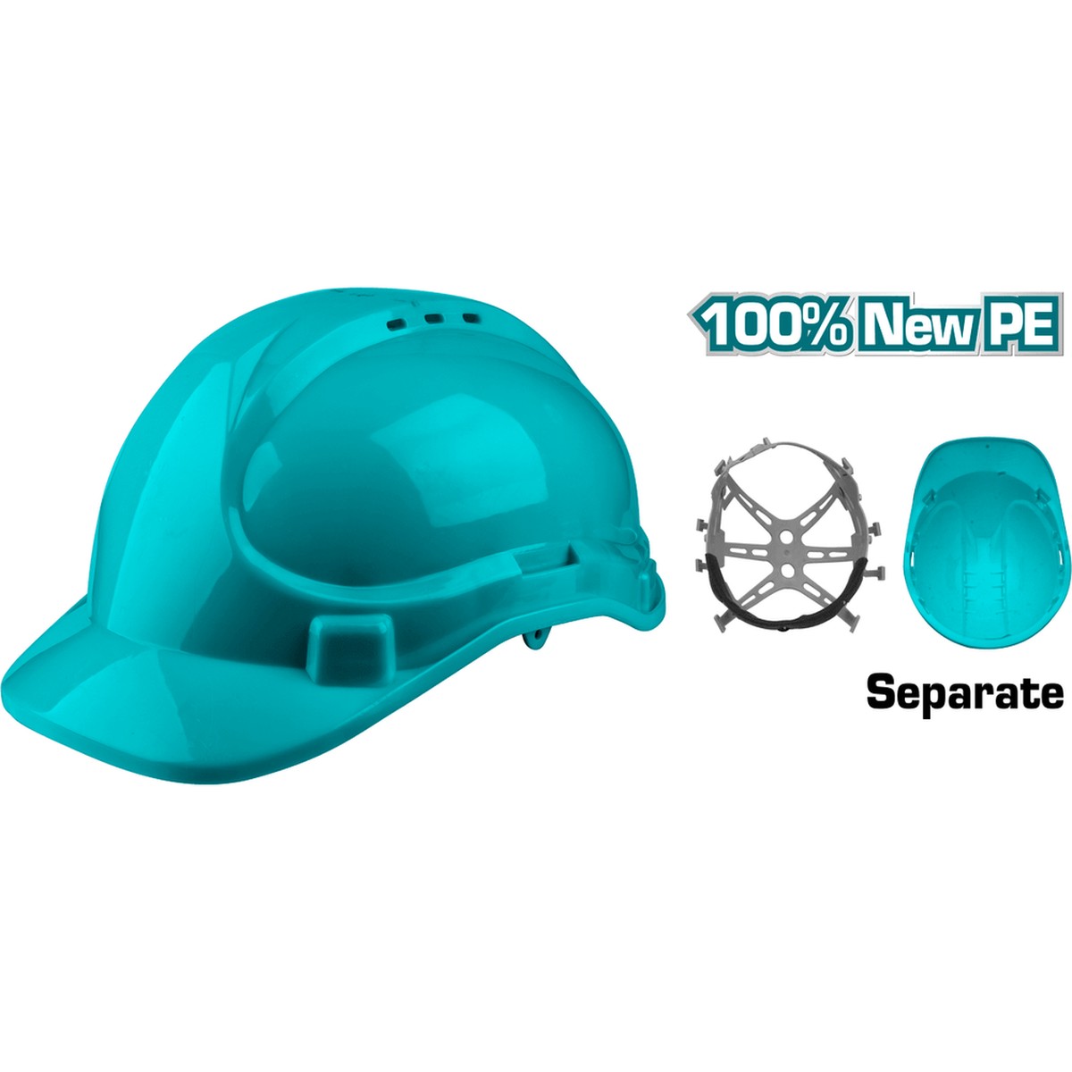 Total Safety Helmet / Construction Helmet (PE Shell)