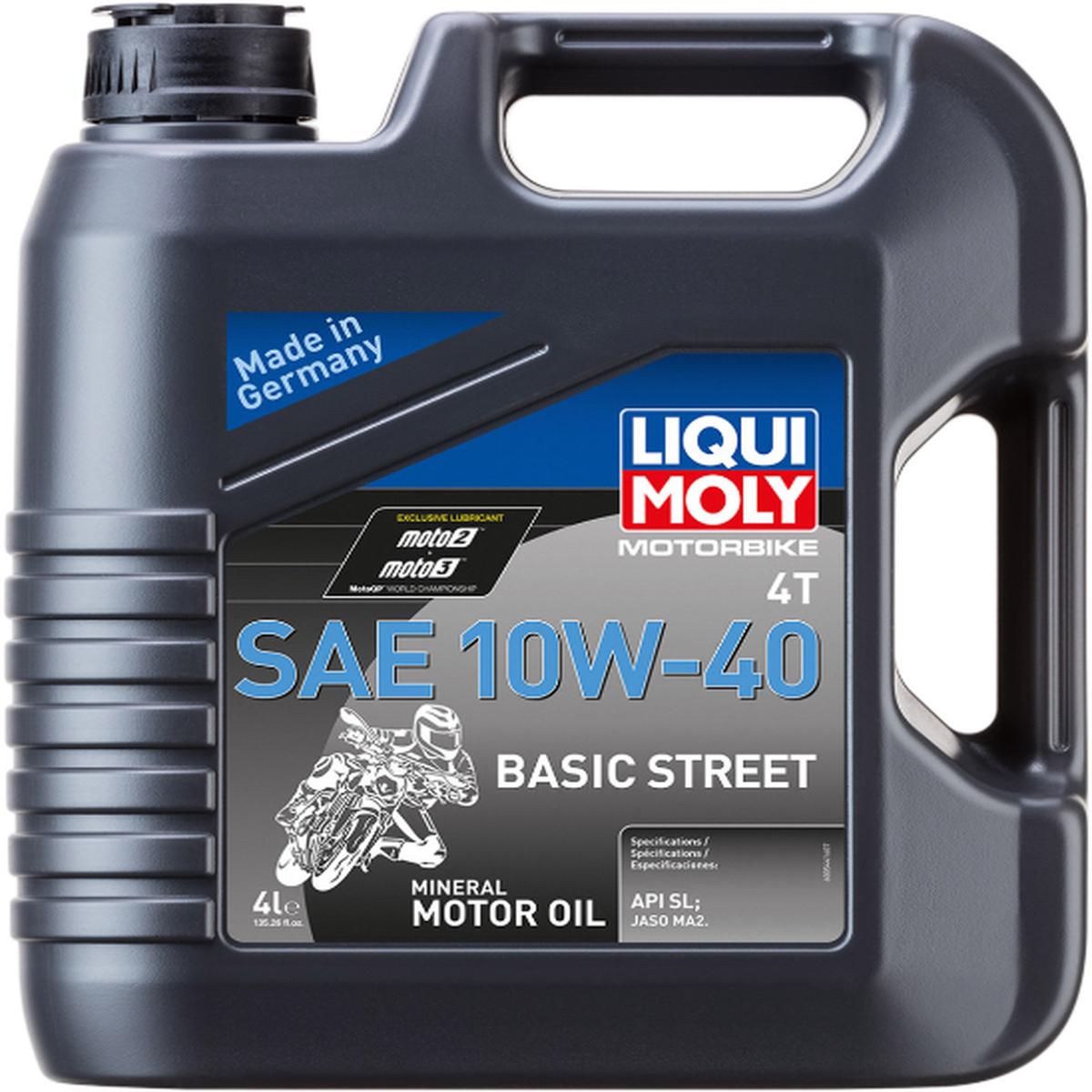 Liqui Moly Basic Street 4T Engine Oil - 10W-40 - 4 L