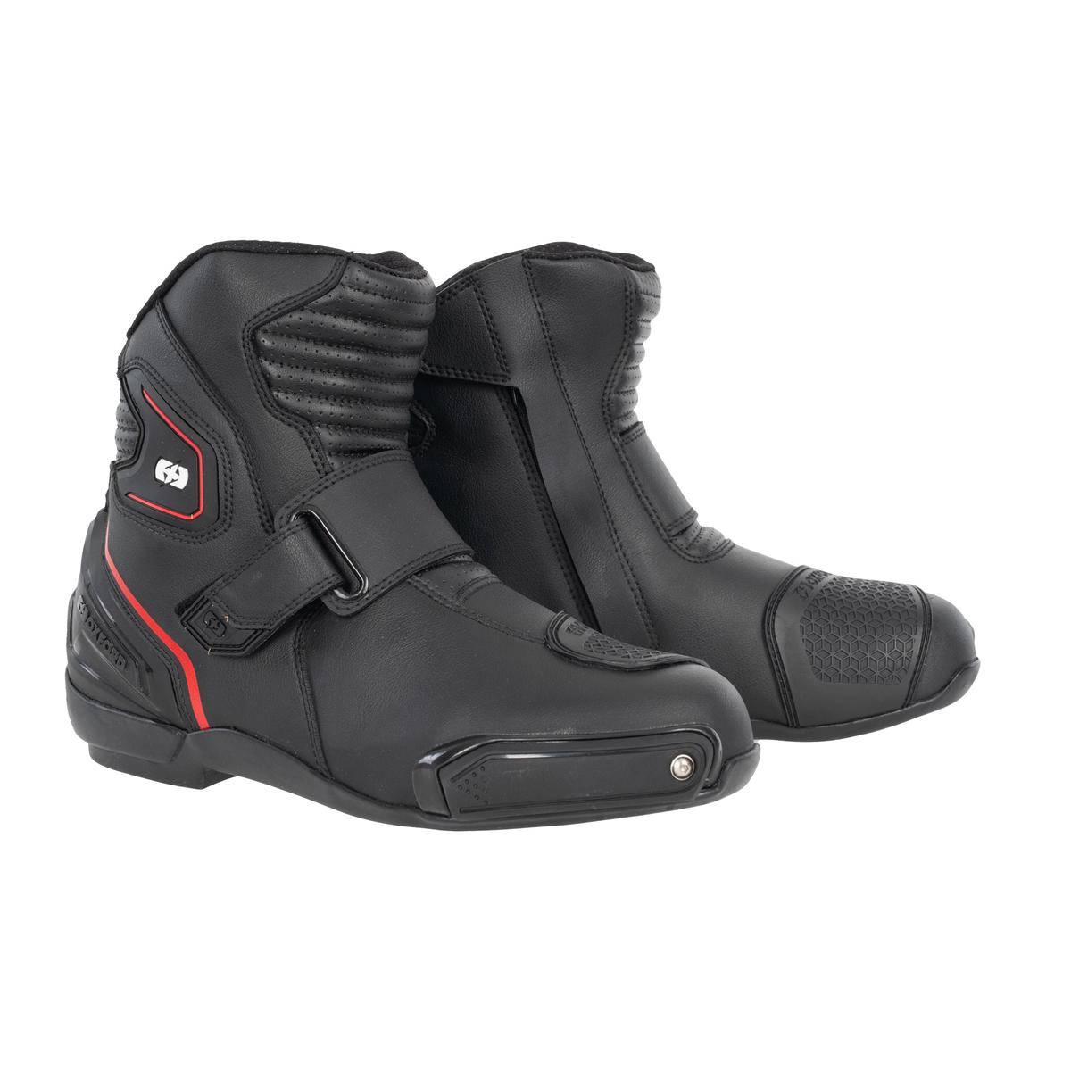 Oxford Omega Air Short MS Boot Blk Wht Red