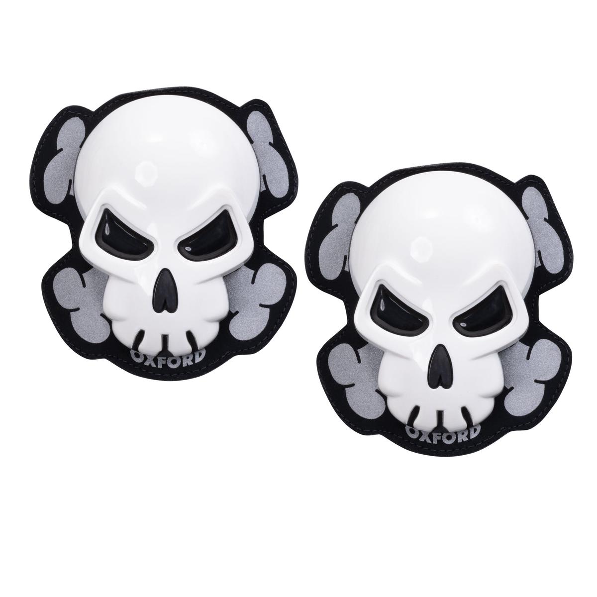 Oxford Skull Knee Sliders - White