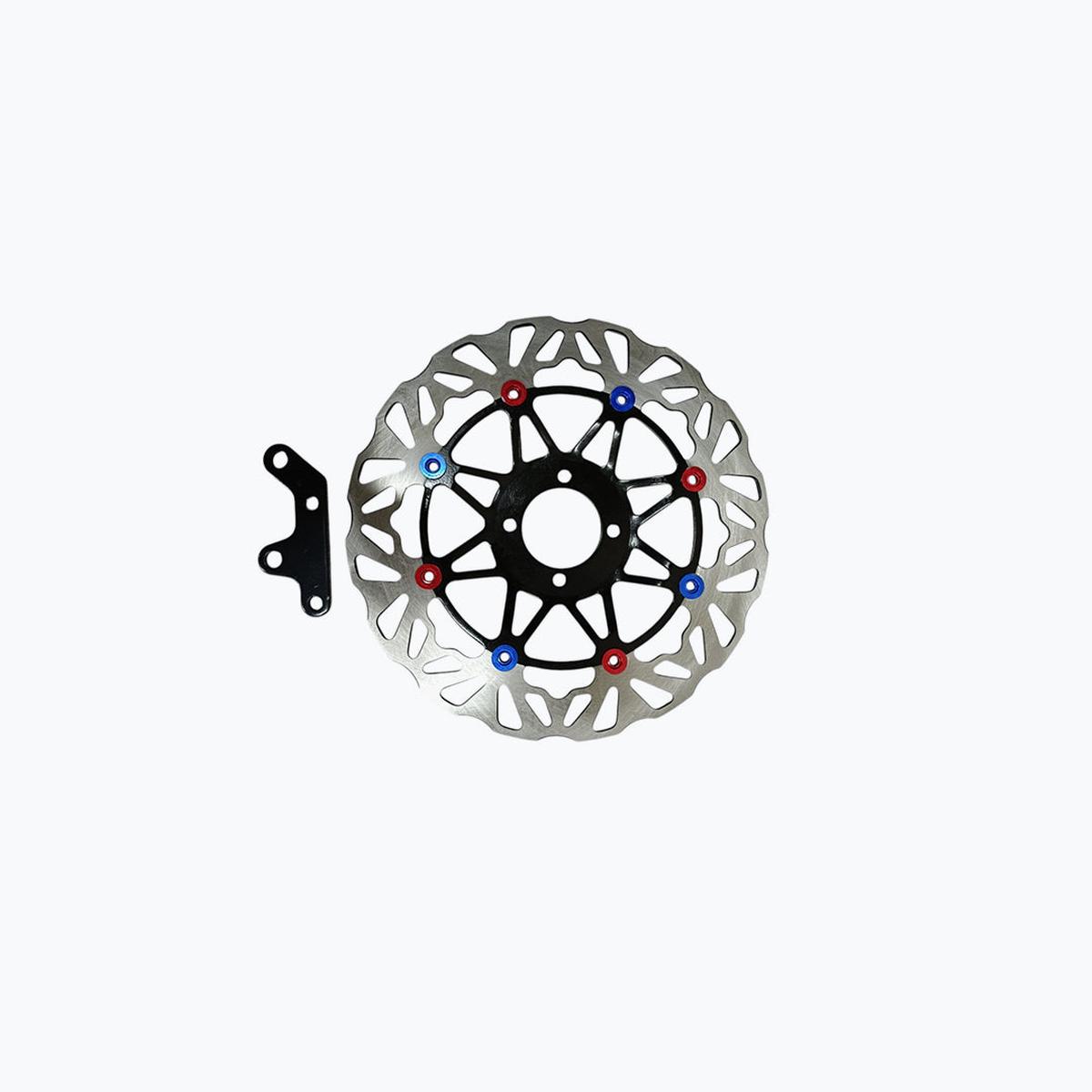 RX Triangle Disc Black Red Blue Dot