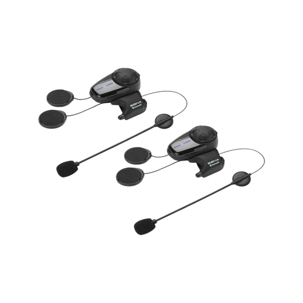 Sena SMH10 Dual Pack Bluetooth Headset and Intercom For Motorcycles With Universal Microphone Kit