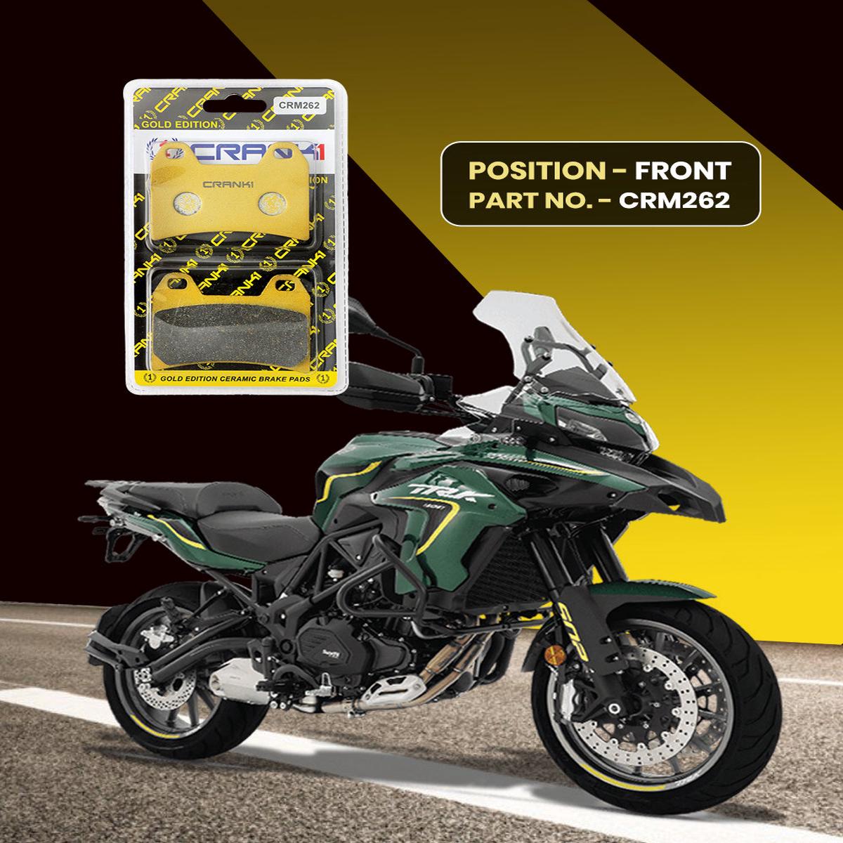 Crank1 Ceramic Brake Pads for Benelli TRK 502 (upto 2016)