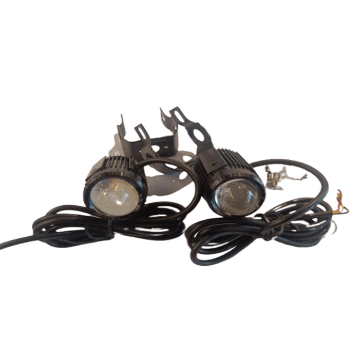 HJG White and Yellow Mini Drive Fog Light - Pair (1 Year Warranty)