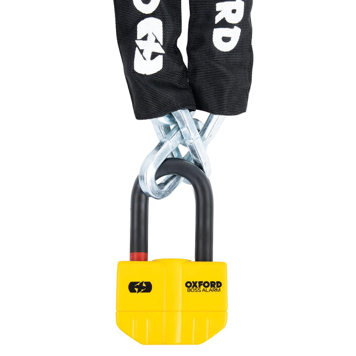 Oxford Boss Alarm 14mm Yellow 12mm x 12m Chain