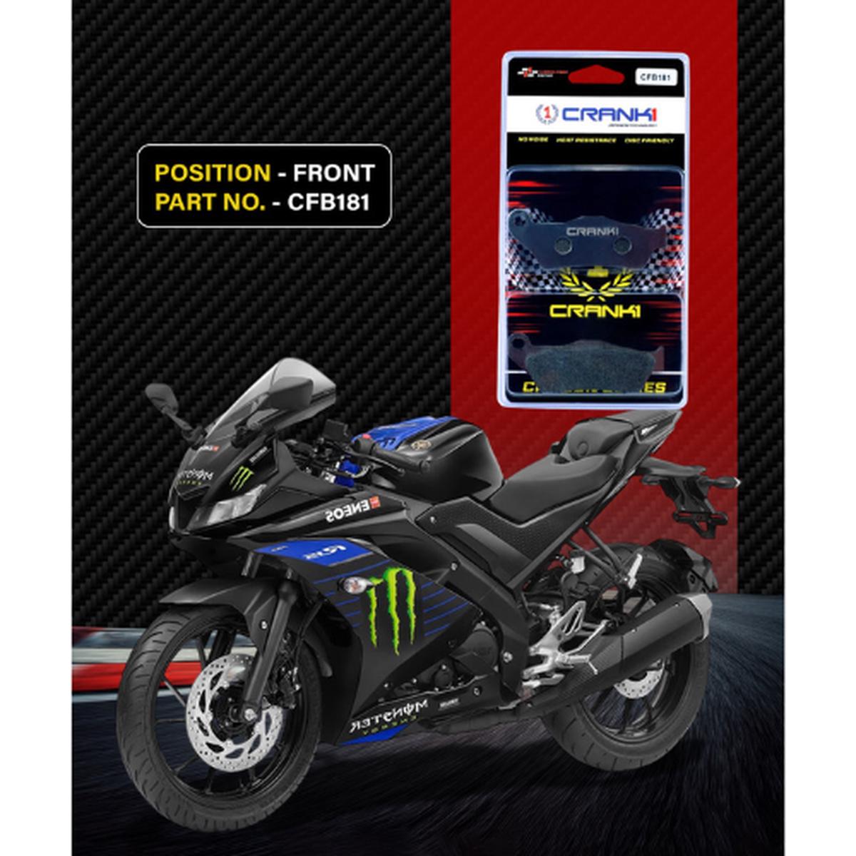 Crank1 Carbon Brake Pads for Yamaha R15 V3