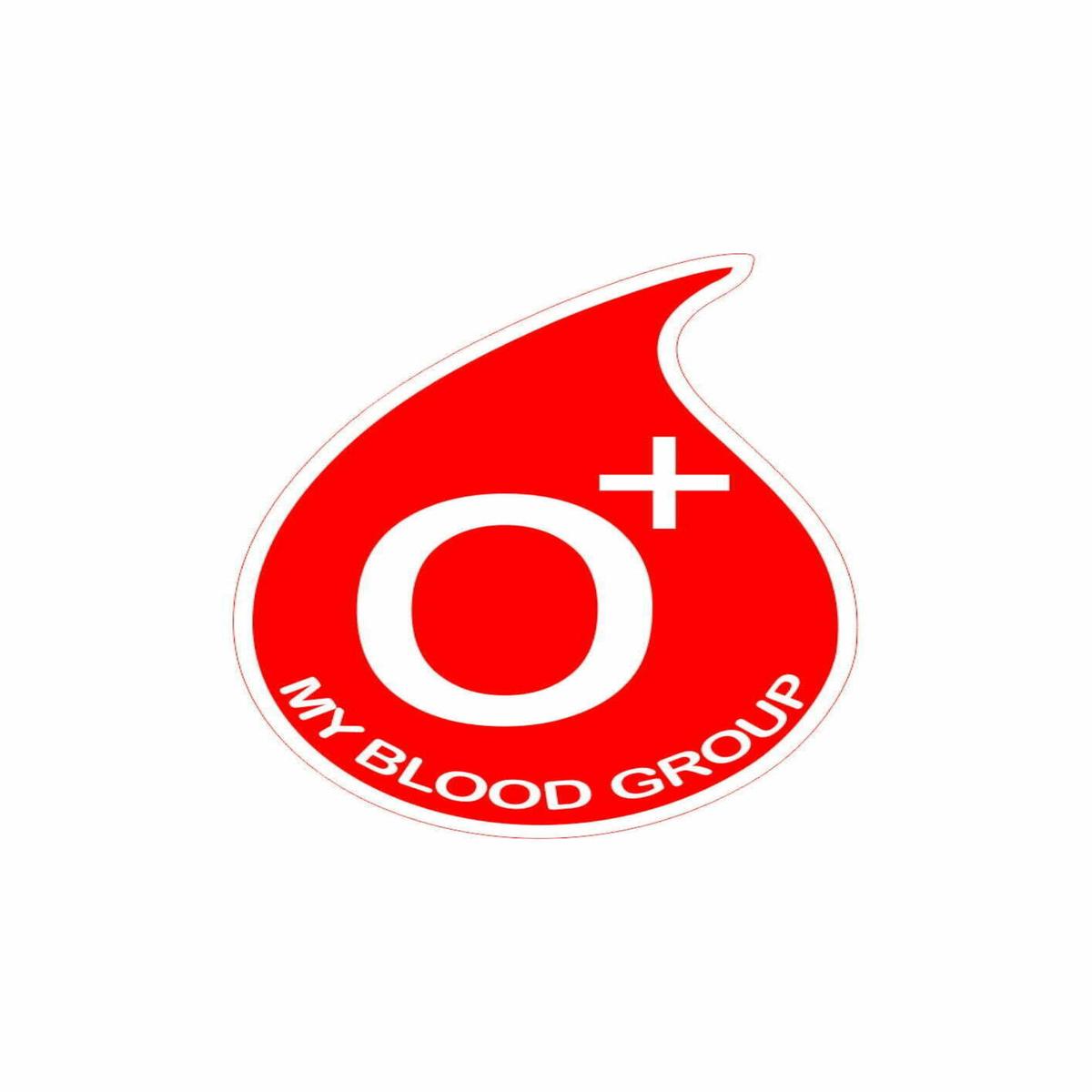 O Blood Group Sticker