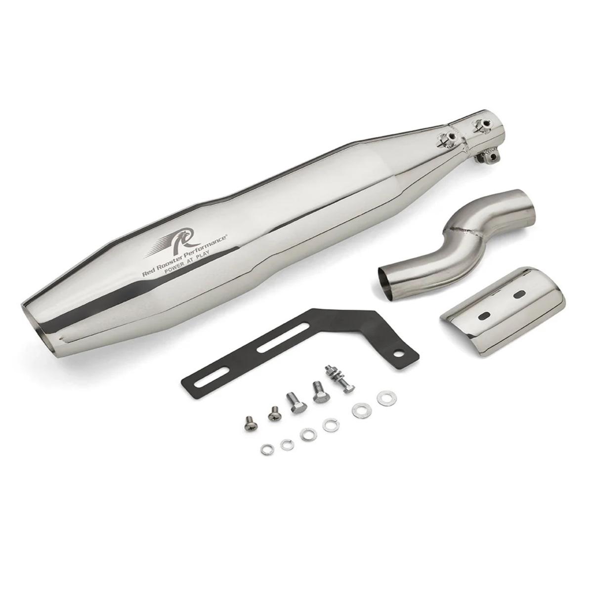 Red Rooster Performance Blaze for Triumph Speed 400 Speed T4 Scrambler 400 X - Silver Polish