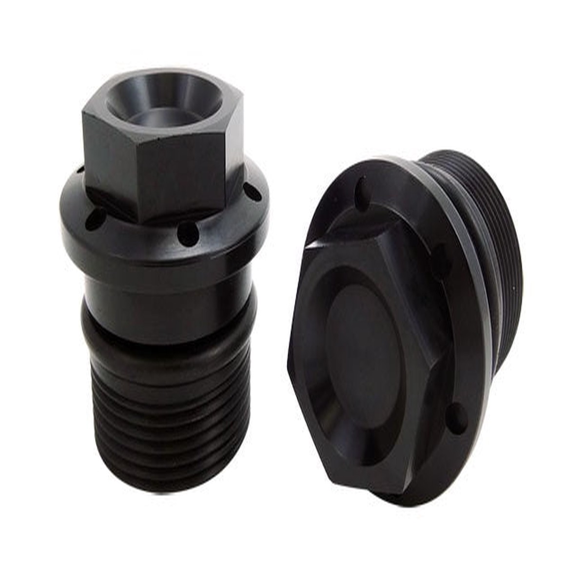70-71 CB450K / 74-78 XL350 / 73 CR250M Custom Type Black Fork Caps Set/2 Joker Machine